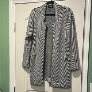 Express Monochrome Striped Trench Coat